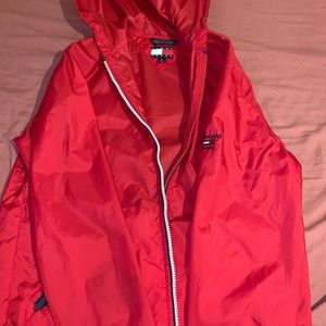 Tommy jeans windbreaker zipper red pocket